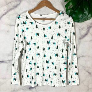 Christmas Tree Holiday Long Sleeve Shirt Small